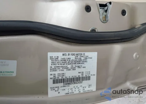 2008 Lincoln Town Car Signature Limited из США, поврежденный, VIN 2LNHM82V28X634207